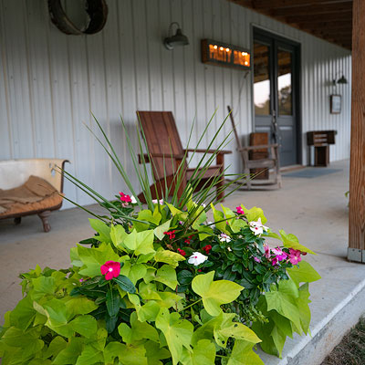 View of the front porch